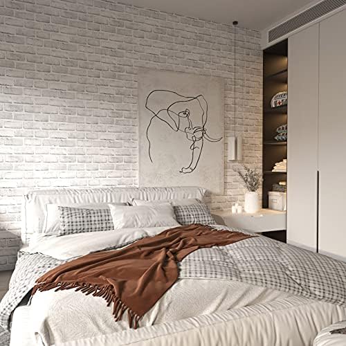 Cohoo Home White Brick Wallpaper Peel and Stick Contact Paper Faux 120”×18” - Image 2