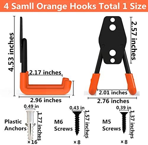 Garage Utility Double Hooks, Heavy Duty Steel Wall Mount Storage Organizer - Image 2
