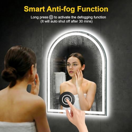Arched LED Bathroom Mirror - Image 4