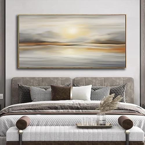 Framed Wall Art Abstract Seascape Canvas Printing Wall Decor Artwork - Image 4