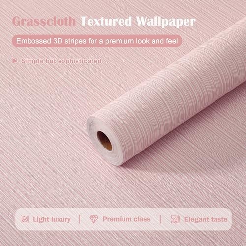 Grasscloth Textured Peel and Stick Wallpaper - Image 2
