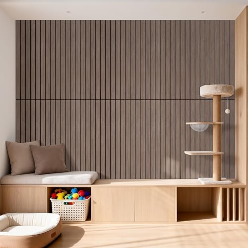6 Pack 47.2"x23.6" Acoustic Panels, Sound Absorbing Panels, Natural-Walnut - Image 6