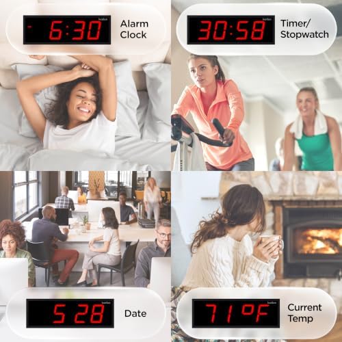 Ivation Large Digital Wall Clock - Image 3