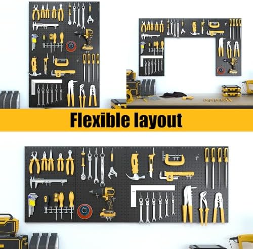 Spampur Peg Board, 8 Pack Metal Pegboard Panels - Image 5