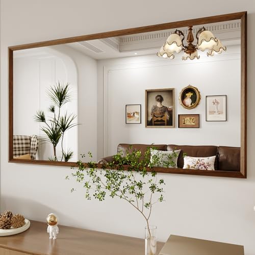 WEER Walnut Bathroom Vanity Mirror 55X30 Inch by WEER