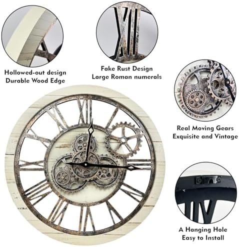 The B-Style Large Wall Clock 24 inch Desert Beige - Image 2
