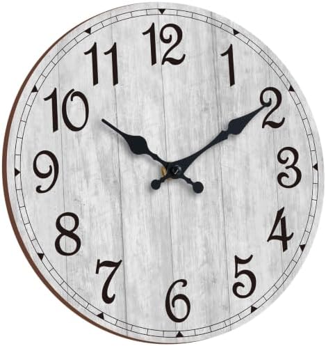 12 Inch Wall Clock, Silent Battery Operated Analog Clock by HYLANDA