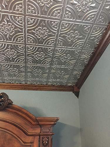 From Plain To Beautiful In Hours 205 Wrought Iron PVC Ceiling Tiles 2x2 ft - Image 4