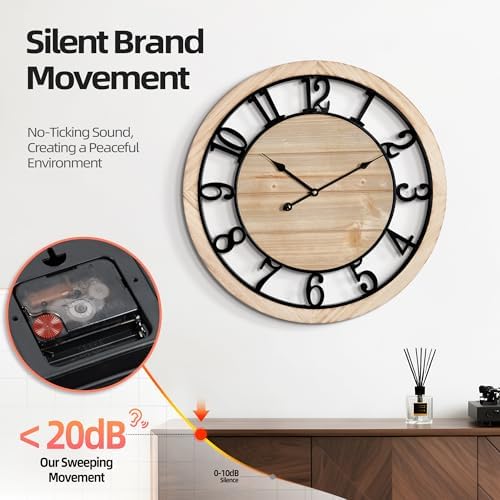 LEIKE 20 Inch Large Wall Clock - Image 3