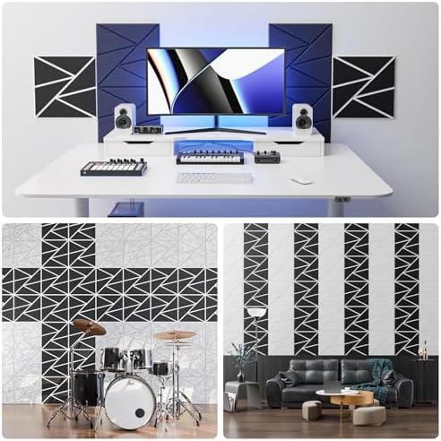 12 Pack Self-Adhesive Acoustic Panels, Sound Proof Foam Panels - Image 4