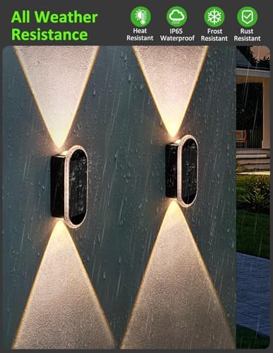 Solar Fence Lights Outdoor, 3000K/4000K/6000K 3 Modes Solar Wall Lights Outdoor - Image 5