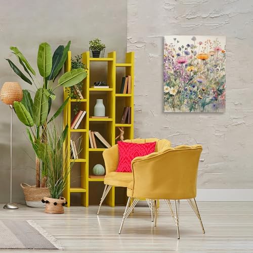 Mixed Wild Flowers Botanical, 24 x 30 Inch Canvas Wall Art - Image 3