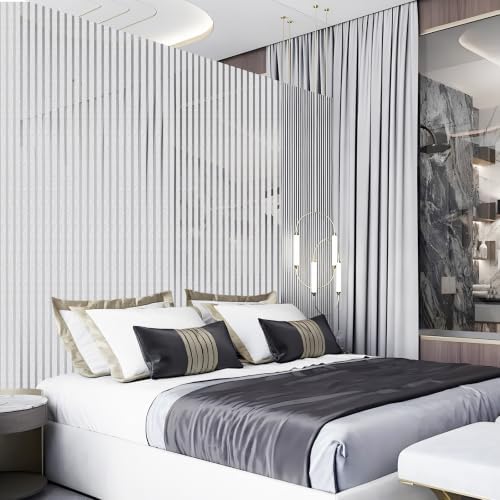 2mm Thick Peel and Stick Wallpaper Mirror Stripe Texture Vinyl Wall Panels - Image 6