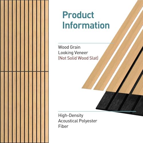 6 Pack 47.2"x23.6" Acoustic Panels, Sound Absorbing Panels, Teak-Color - Image 4