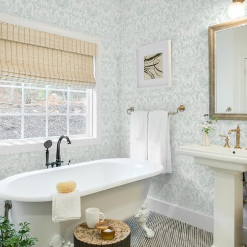 Ismoon Peel and Stick Wallpaper Green Contact Paper 17.3in x 32.8ft Vintage - Image 4