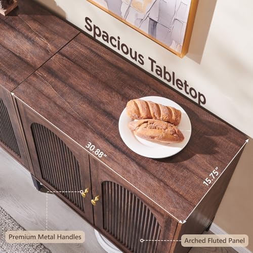 IFGET 34" Tall Modern Arched Sideboard Buffet Cabinet - Image 5