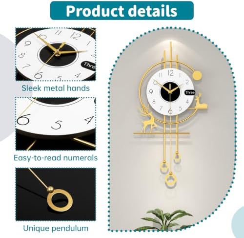 Modern Wall Clocks Battery Operated Silent Clock - Image 5