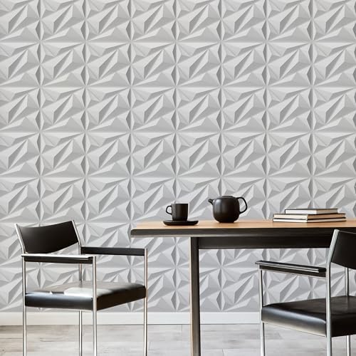 AMIGO 20 Pieces of 3D Diamond PVC Wall Panels - Image 6
