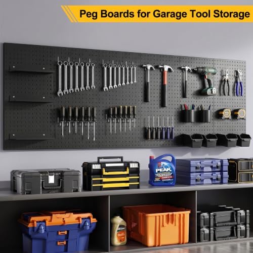 PBHEPJ 8 Pcs Metal Pegboard Panels, Includes Drywall Anchors and Screws Kits - Image 2