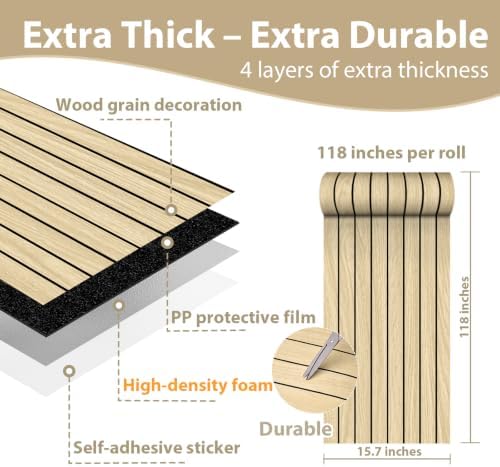 3D Peel and Stick Wood Slat Wall Panel - Image 5