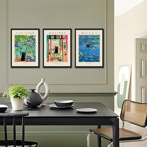 Wood Framed Monet Wall Art Set of 3 - Image 4