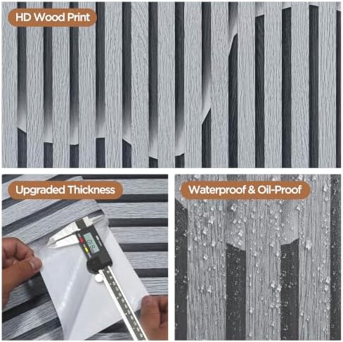 Peel and Stick Wood Slat Wallpaper Self-Adhesive Wood Panel - Image 5