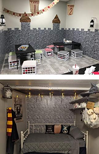 Stone Wallpaper Peel and Stick Castle Contact Paper, Dark Grey, 17.7"x197" - Image 4