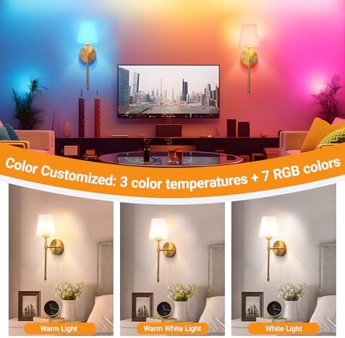 Nekhung Battery Operated Wall Sconce, Peel and Stick Sconces Set of 2 - Image 5