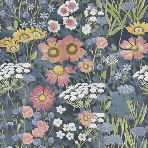 Orainege Vintage Floral Wallpaper Peel and Stick Wallpaper Daisy by Orainege