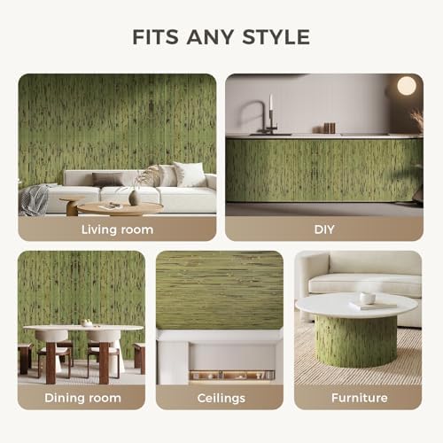 OUZUGIE 1 Pack 96x48 Inch Natural Bamboo Wall Panel - Image 4