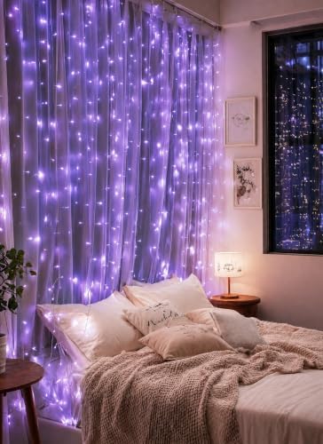 Brightown 300 LED Purple Fairy Lights, 9.8ft x 9.8ft Halloween String Light - Image 4