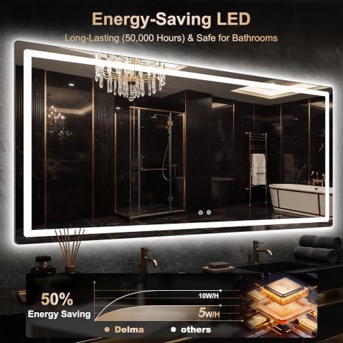 Delma 36x72 LED Bathroom Vanity Mirror - Image 7