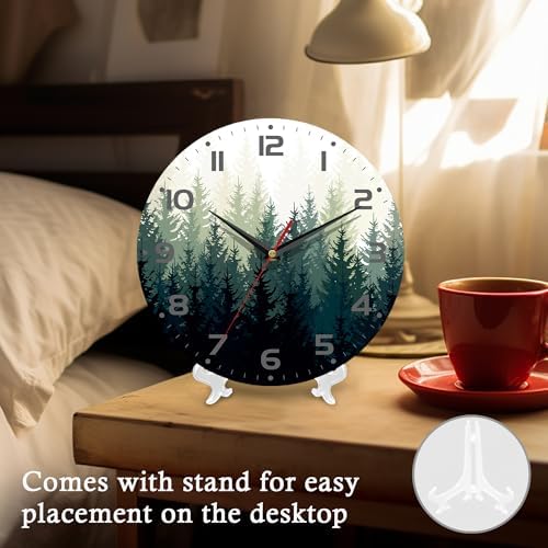 Wall Clock, 10 Inch Silent Non-Ticking Home Kitchen Decor, Battery Operated - Image 4
