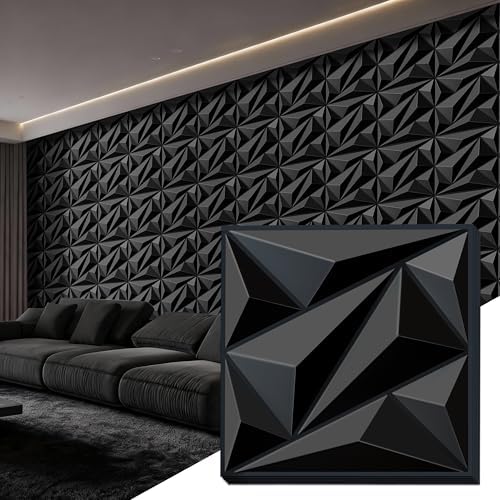 3D Wall Panels Black PVC Wall Panels by janasse