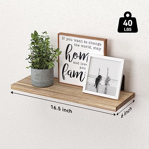 WOPITUES Floating Shelves Set of 6 - Image 3
