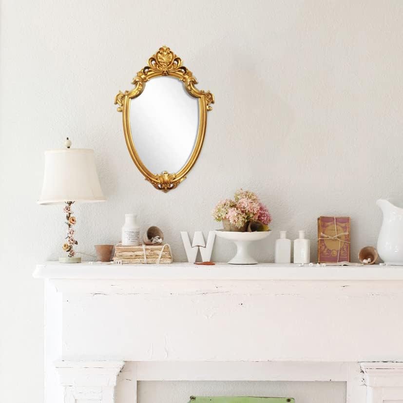 Eaoundm 16.5 x 11 inch Antique Mirror Shield Shape - Image 5