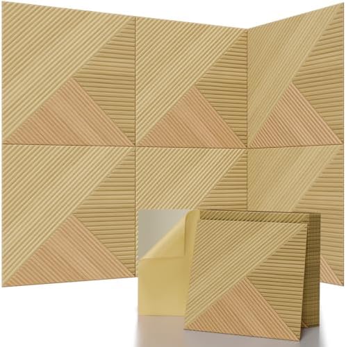 6 Pack Peel and Stick Acoustic Wall Panels by Temgcuam