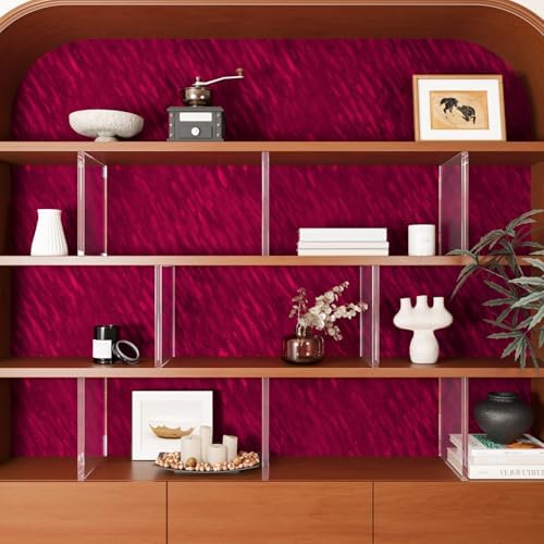 Dark Red Velvet Fabric Felt for Dresser Jewelry Boxes Self Adhesive Drawer - Image 3