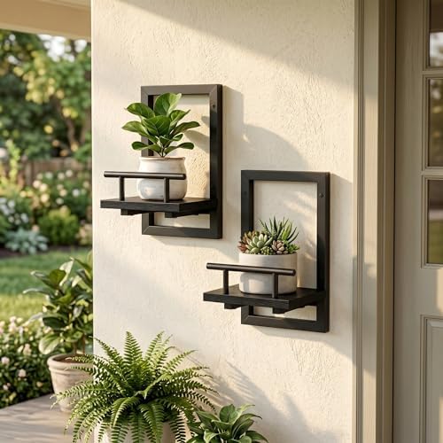 Sbosbo Floating Shelves for Wall Plant Shelf Indoor Wall Mounted Shelves - Image 6