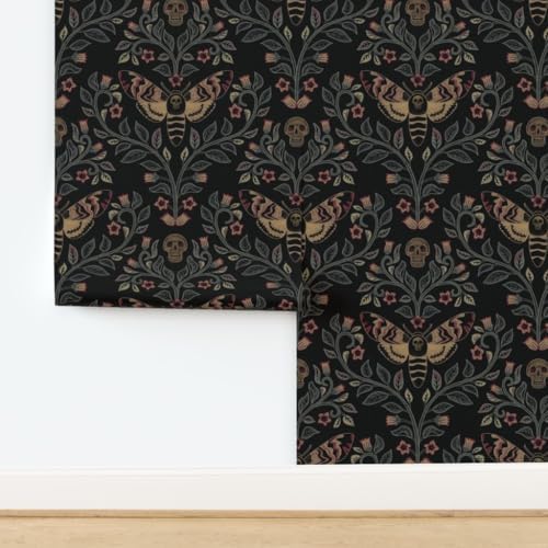 Spoonflower Death Head Moth Peel and Stick Wallpaper - Image 4