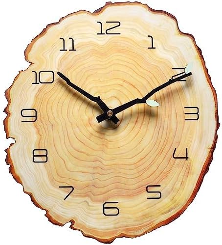 16 Inch Wood Grain Wall Clock by funsec