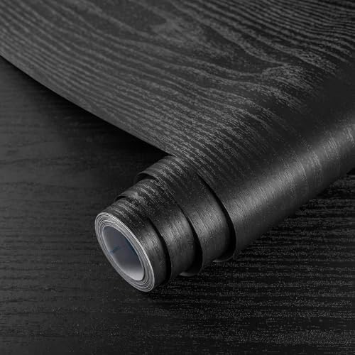 Black Wood Contact Paper Peel and Stick Wood Wallpaper Self Adhesive by practicalWs