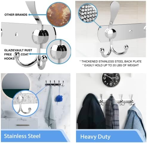 GlazieVault Coat Rack Wall Mount - Image 4