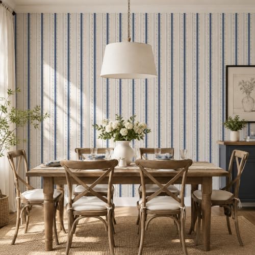 GloryTik Peel and Stick Wallpaper, Ikat Inspired Removable Wall Mural, Self - Image 6
