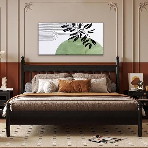 TAIJXAGSG Abstract Boho Green Wall Art Modern Canvas Art Wall Decor Artwork - Image 5