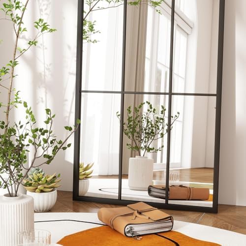 Arched Full Length Mirror 56"x22", Metal Wall Mounted or Leaning Mirrors - Image 5