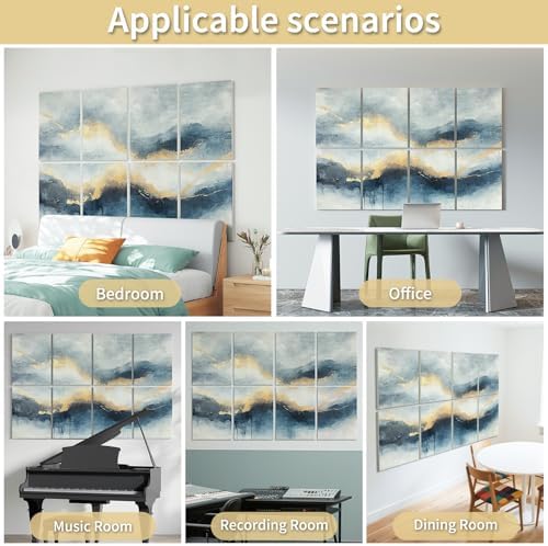 Art3d Acoustic Wall Panels, 48 x 32 in Set - Image 2