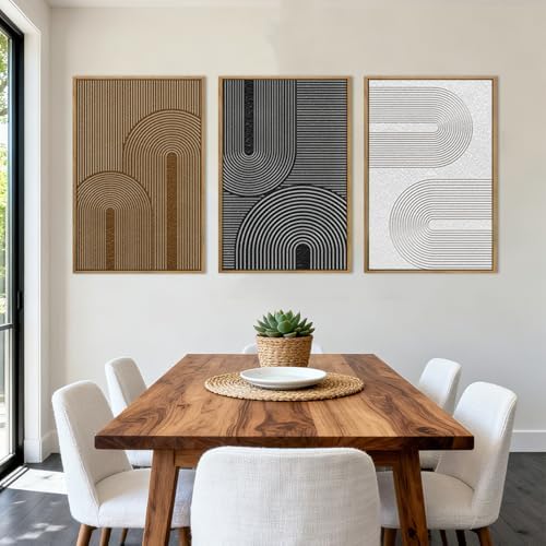 BINCUE Abstract Neutral Canvas Paintings Modern Artwork - Image 4