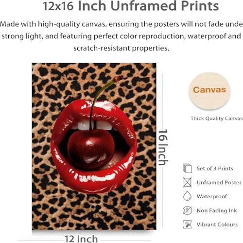 FTHMTN 3pcs Trendy Cheetah Wall Art - Image 2