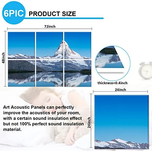 JBER Art Acoustic Panels 72" x 48", Sound Absorbing Wall Art, Matterhorn - Image 2